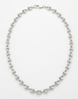 Sterling Silver Puffy Mariner Chain Necklace | Unisex Anchor Link, Modern Everyday Style