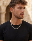 Sterling Silver Puffy Mariner Chain Necklace | Unisex Anchor Link, Modern Everyday Style - Melt'm Jewelry