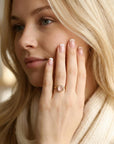 Cushion Cut Rose Quartz Ring 10k Gold, Bezel Set Solitaire Engagement Ring