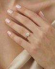 Asscher Cut Moissanite Ring 14k Gold, Solitaire Moissanite Engagement Ring