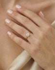 Asscher Cut Moissanite Ring 14k Gold, Solitaire Moissanite Engagement Ring