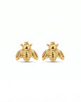 14k Gold Bee Stud Earrings - Melt'm Jewelry