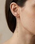 Diamond By The Yard Earrings, 14k Gold Diamond Threader Earrings