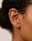 14k Solid Gold Arrow Flat Back Earring, Cz Arrow Jewelry - Melt'm Jewelry