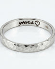 14k Gold Hammered Wedding Band 3mm - Rose Gold, Yellow Gold or White Gold - Melt'm Jewelry