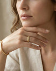 Floral Wedding Band Solid 14k Gold, Thick Wedding Ring - Melt'm Jewelry
