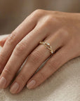 Diamond Twig Wedding Ring 14k Solid - Melt'm Jewelry