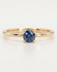 14k Gold Blue Montana Sapphire Ring, September Birthstone Jewelry
