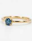 14k Gold Blue Montana Sapphire Ring, September Birthstone Jewelry