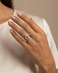Fancy Cut Aquamarine Bezel Set Ring, Gold Statement Ring - Melt'm Jewelry