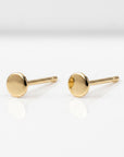 14k Solid Gold Dot Stud Earrings - Melt'm Jewelry