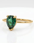 Pear Cut Emerald Ring 14k Gold - Melt'm Jewelry