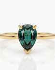 Pear Cut Emerald Ring 14k Gold