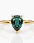 Pear Cut Emerald Ring 14k Gold - Melt'm Jewelry