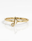 Genuine Diamond Music Note Ring
