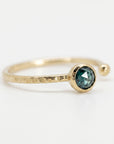 14k Gold Montana Sapphire Ring, September Birthday