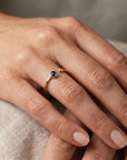 14k Gold Montana Sapphire Ring, September Birthday