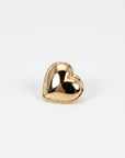 Heart Flat Back Earrings 14k Solid Gold (SINGLE or PAIR)
