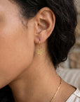 Hammered Dangle Drop Earrings in Gold Filled or Sterling Silver