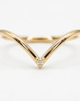 Big V Chevron Diamond Wedding Band in 14k Gold