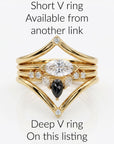 Big V Chevron Diamond Wedding Band in 14k Gold