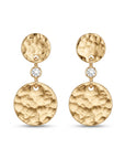 Double Disc Diamond Earrings Dangle