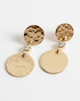 Double Disc Diamond Earrings Dangle