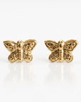 Butterfly Stud Earrings 14k Gold