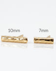 14k Gold Hammered Bar Stud Earrings (SINGLE or PAIR)