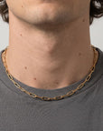 Elongated Thick Rectangle Chain Necklace - Melt'm Jewelry