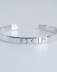 Dad Gift, Men's Cuff Bracelet, Personalized Custom Rune Cuff Bracelet, Father's Day Gift