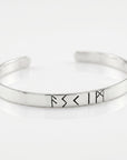 Dad Gift, Men's Cuff Bracelet, Personalized Custom Rune Cuff Bracelet, Father's Day Gift