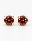 Garnet Stud Earrings 14k Gold - Melt'm Jewelry