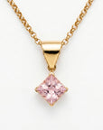 Blush Princess Morganite Necklace in1 4k Solid Gold - Melt'm Jewelry