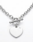 Sterling Silver Engraved Heart Necklace, Personalized Heart Pendant, Custom Name Necklace, Hand Stamped Jewelry, Gift for Her, Mom Gift