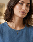14k Gold Sapphire Evil Eye Necklace - Melt'm Jewelry