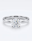 0.25ct Diamond Solitaire Ring 14K Solid White Gold - Melt'm Jewelry