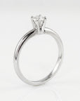 0.25ct Diamond Solitaire Ring 14K Solid White Gold