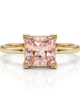 14k Gold Princess Cut Morganite Ring