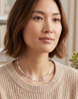 Dainty Sterling Silver Choker Necklace – Sequin Chain Minimalist Necklace, Simple Layering Jewelry Gift for Her - Melt'm Jewelry