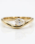 East West Pear Moissanite Ring 14k Gold, LIL JASMINE