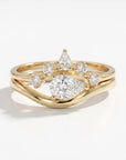 East West Pear Moissanite Ring 14k Gold, LIL JASMINE - Melt'm Jewelry