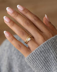 East West Pear Moissanite Ring 14k Gold, LIL JASMINE - Melt'm Jewelry