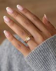 East West Pear Moissanite Ring 14k Gold, LIL JASMINE