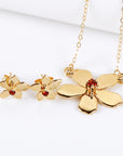 Sakura Necklace 14k Solid Gold, Cherry Blossom Charm Pendant