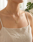 Sakura Necklace 14k Solid Gold, Cherry Blossom Charm Pendant - Melt'm Jewelry