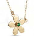 Sakura Necklace 14k Solid Gold, Cherry Blossom Charm Pendant - Melt'm Jewelry