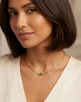 Gold Choker Necklace, Gemstone with Dainty Choker - Melt'm Jewelry