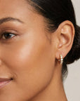 Gold Diamond Huggies (SINGLE or PAIR) - Melt'm Jewelry