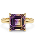 14k Solid Gold Square Ametrine Ring - Melt'm Jewelry